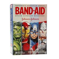 BAND-AID Marvel Avengers Children's Adhesive Bandages, Assorted Characted & Sizes, Colors May Vary 20 ea (Pack of 2)