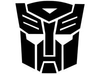 SoCool - Transformer's Autobots Symbol - Vinyl 4" tall (color: BLACK) decal laptop tablet skateboard car windows sticker