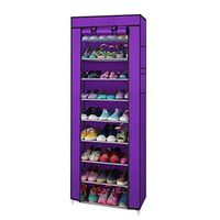 10 Layer 9 Grid Shoes Rack Storage Shelf Shoes Cabinet Organizer Oxford Cloth Shoe Closet with Non-Woven Fabric Dustproof Cover for Living Room, Bedroom, Office (Shiping from US)
