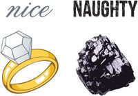 HomArt Large Decorative Naughty or Nice Matches