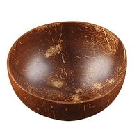 WWSHM Coconut Shell Bowl Natural Home Storage Bowls Log Ice Cream Cup Cutlery Dessert Container Fruit Salad Decorative Crafts Bowls (Color : Brown)
