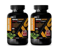 Anxiety Supplements - Adrenal Support Advanced Complex - Natural Formula - Stress and Anxiety Relief - holy Basil rhodiola - 2 Bottles (120 Capsules)