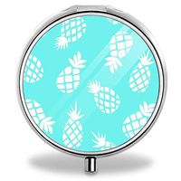 Custom Round Pill Box Medicine Tablet Holder Organizer Pretty Pineapple Pill Decorator Case