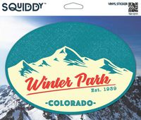 Squiddy Winter Park Colorado - Vinyl Sticker Decal for Phone, Laptop, Water Bottle (3" Tall)