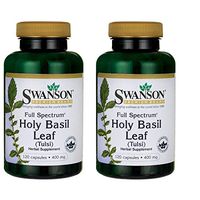 Swanson Holy Basil Leaf 400 mg 120 Caps 2 Pack