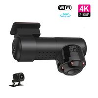 podofo Dual Dash Cam 1080P Full HD Front and Rear Camera for Car with 360°Wide Vision Car Driving Recorder Support WiFi, Sony Sensor, Voice Control, IR Night Vision, G Sensor, 24hr Parking Mode, Loop