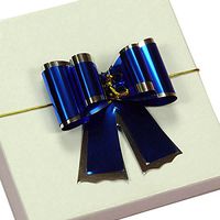 2" Royal Blue Blue Metallic Bow Tie Bows | Quantity: 50