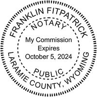 Wyoming Notary Round Seal Stamp
