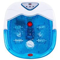 Foot Spa Bath Massager with Heat and Massage and Bubble Jets | Adjustable Time & Led Temperature Display, Portable Handle, 3 in 1 Multifunction, 4 Automatic Massage Rollers, for Achy Heels, Toes, Arch