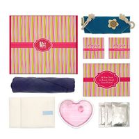 Anigan First Period Kit with Hipster Menstrual Panties, Instant Heat Pad, Informational Booklet & More, Medium Blue
