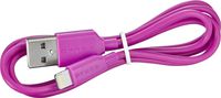 Dynex - Apple MFi Certified 3' Lightning-to-USB Charge-and-Sync Cable-Pink