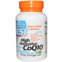 Doctors Best High Absorption CoQ10, 120 VCaps 100 Mg(Pack of 3)