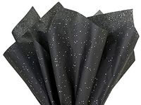 Pack Of 200, Solid Black Onyx Gemstone Tissue Paper 20" x 30" Sheets Made In USA for special occasion packaging
