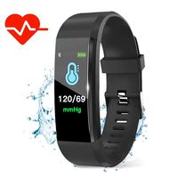 Lesgos Fitness Tracker,Activity Fitness Watch with Heart Rate Monitor, Sleep Monitor, Step Counter Calories Watch, Waterproof Smart Wristband Bracelet Pedometer Counter for Android and iOS Smartphone