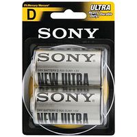 SONY S-SUM2NUB2A Heavy-Duty Carbon Zinc Batteries D, 2 Pack