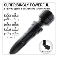 Carinloing 10 Speeds Powerful Cordless Back Handheld Rechargeable Electric Massager Silicone Waterproof Wand Massager Stick