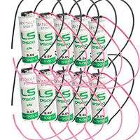 10x SAFT LS17500_WIRE A 3.6V 3600mAh Lithium Cell for Fleet Monitoring, Tracking Devices for Hunting Dogs, Carbon Monoxide Detectors, Invisible Fencing,Smart Utility Metering, Emergency Backup