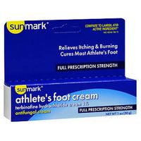 Sunmark Athletes Foot Cream Full Prescription Strength, 1 oz by Sunmark (Pack of 2)