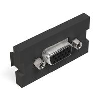 Leviton 41293-HDE 1 Unit High MOS HD15 Video Connector Feedthrough, Black