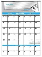 Large 1 Year Vertical Giant Write On Calendar Ideal for Dorm Room, Refrigerator, Kitchen and Office - 15 1/2 in. x 22 in.