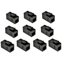 MOERISICAL EM1 EM1ZT-10P CAT6 Keystone Jack, 10 Piece, Straight Unshielded