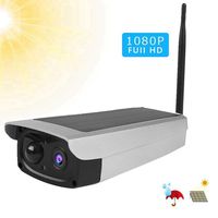 1080P Solar Camera Outdoor Waterproof Wireless WiFi HD Surveillance IP Camera with 2.8mm Ultra Wide Angle HD Lens Support Motion Detection Night Vision