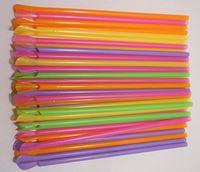 Party Picnic Straws with Spoon Scoop At End Long 19 Cm 100/pack