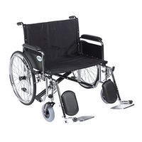Drive Medical STD28ECDFA-ELR Sentra Ec Heavy Duty Extra-Extra-Wide Wheelchair, Black