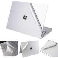 XSKN Full Body Cover for 13.5" Microsoft Surface Laptop 2 & Surface Laptop 1 Anti-Scratch Vinyl Laptop Sticker Decal Protective Guard Skin (Silver, US Layout Keyboard Cover)