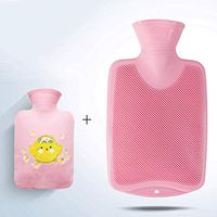 YUN Filled Water Children's Jacket Hot Water Bag Explosion-Proof PVC Hand Warmers 0.8L (Color : Pink)