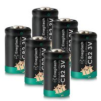 Enegitech CR2 3V Lithium Battery 800mAh 6Pack PTC Protection DL-CR2 Batteries 10 Year Self Life for Golf Rangefinder Laser Pointer Min 50 Baby Monitor Flashlight Upgraded Version (Non-Rechargeable)