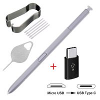 Bestdealing Stylus Touch S Pen Replacement with Tips Nibs Tweezer for Samsung Galaxy Note 8 Note8 N950 N950F N950FD N950U with Micro USB to Type C Adapter and Needle Repair Part Acessories Silver