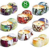 YIIA Scented Candles Gift Set -Lemon, Lavender, Mediterranean Fig,Bergamot,Vanilla,Jasmine,Rose and Spring, Candle Soy Wax for Stress Relief and Aromatherapy, Candles - 8 Pack