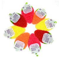 CUGBO 8Pcs Acrylic Dish/Pot Scrubbers for Kitchen Dish Washing/Washcloth, Hand-Knitted Washing Rags Towel, Non-Scratch for Stainless Steel(Mixed Color)