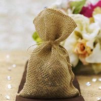 Efavormart 4.5x7.75 Fine Rustic Burlap Favor Bags-50/pk