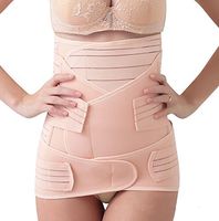 3 in 1 Breathable Abdominal Elastic Postpartum Postnatal Support Girdle Belt Recover Belly Belt with Closure for Women and Maternity (Large)
