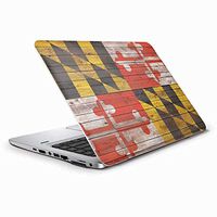 Skinit Decal Laptop Skin for Elitebook 840 G3 - Originally Designed Maryland Flag Dark Wood Design