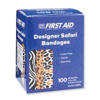 Safari Print Bandages - First Aid Kid Supplies - 1200 Per Pack