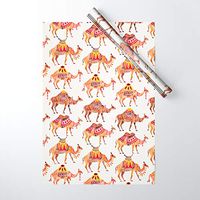 Society6 Wrapping Paper, Pack of 5, Camel Train by Cat Coquillette