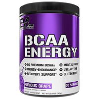 Evlution Nutrition BCAA Energy - Essential BCAA Amino Acids, Vitamin C & Natural Energizers for Performance, Immune Support, Muscle Building, Recovery, B Vitamins, Pre Workout, 30 Serve, Furious Grape