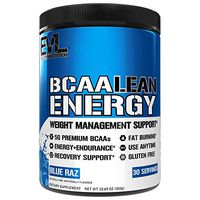 Evlution Nutrition BCAA Lean Energy– Essential BCAA Amino Acids Plus Vitamin C, Fat Burning & Natural Energy for Performance, Immune Support, Lean Muscle, Recovery, Pre Workout, 30 Serve, Blue Raz