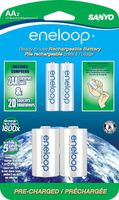 eneloop AA with "D" Spacers, 1800 cycle, Ni-MH Pre-Charged Rechargeable Batteries, 2 Pack