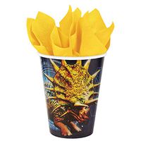 Jurassic World Dark Blue and Orange Party Paper Cups 9 Oz, 8 Ct.