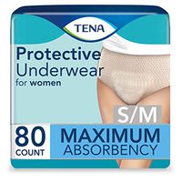 Tena Maximum Absorbency Incontinence Underwear for Women, S/M, 80 Count