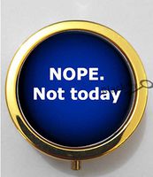 BlackKey Nope Not Today 3-Compartment Decorative Pocket Gift Box Case Organizer for Pill, Color 2 -747