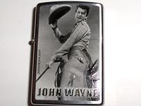 Zippo John Wayne Black and White Bronc Buster Picture Lighter