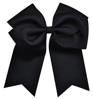 Funny Girl Designs Extra Large Classic Uniform Cheer Bow - Choose Your Color! (Black)