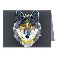 Note Card Geometric Wolf