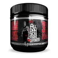 Rich Piana 5% Nutrition All Day You May Caffeinated, 10:1:1 BCAA Post Workout Muscle & Joint Recovery Drink Supplement Powder, Sugar-Free, COPMax™, Vitamin C, B12, 30 Servings (Fruit Punch)