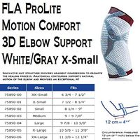 Pro Lite 3D Elbow Support,White/Grey, Large, 1 Each